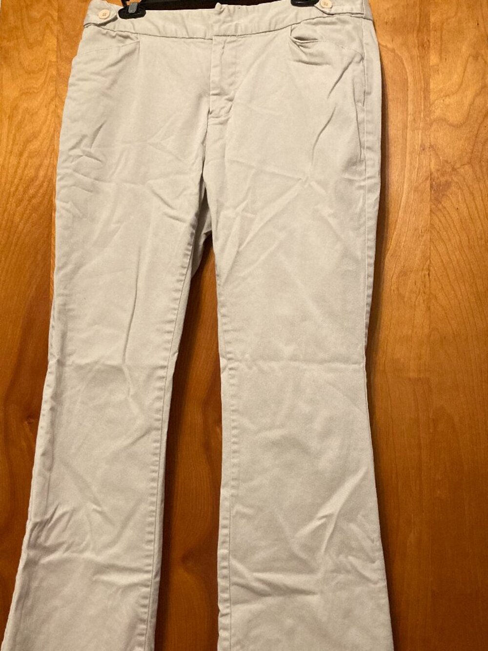 Calvin Klein bootcut mid-rise vintage khaki trousers 12